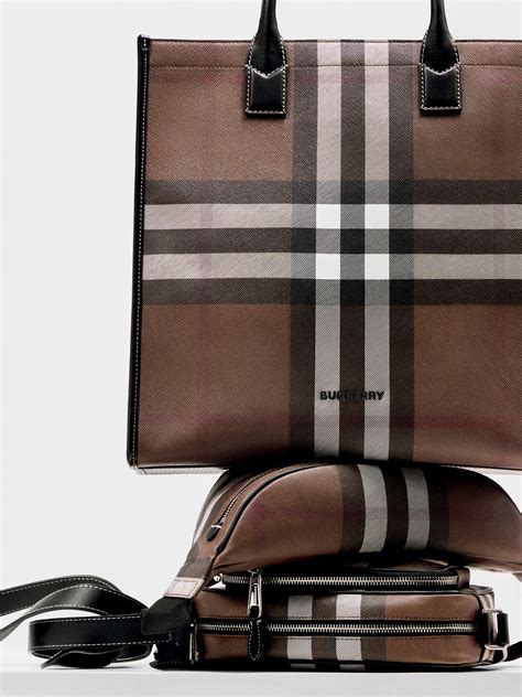 Burberry men's check bags